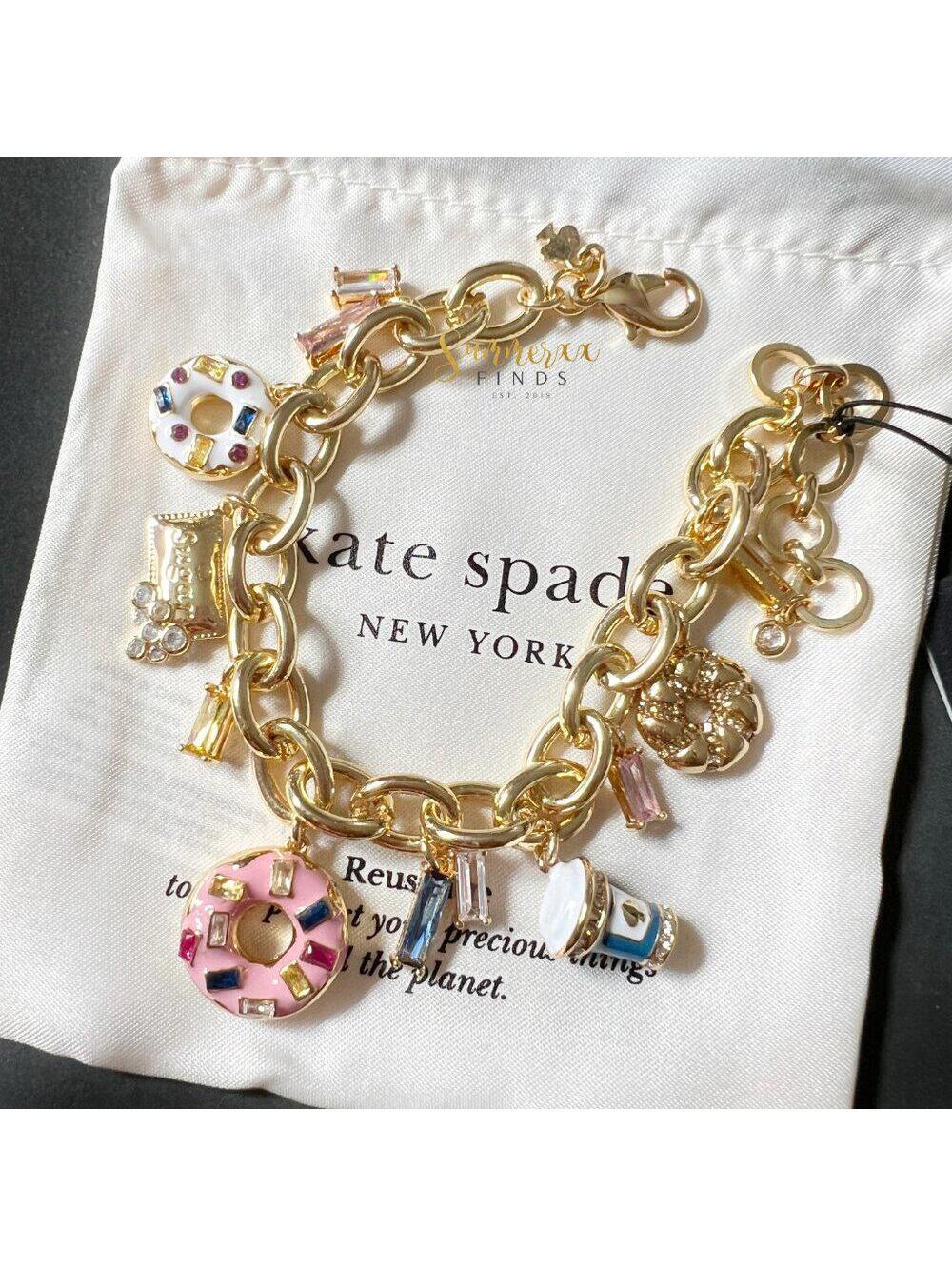 Kate Spade Coffee Break Donut Charm Bracelet - Picture 7 of 7